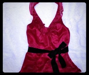 WHBM Stunning, SHIMMERY Ruffle Halter